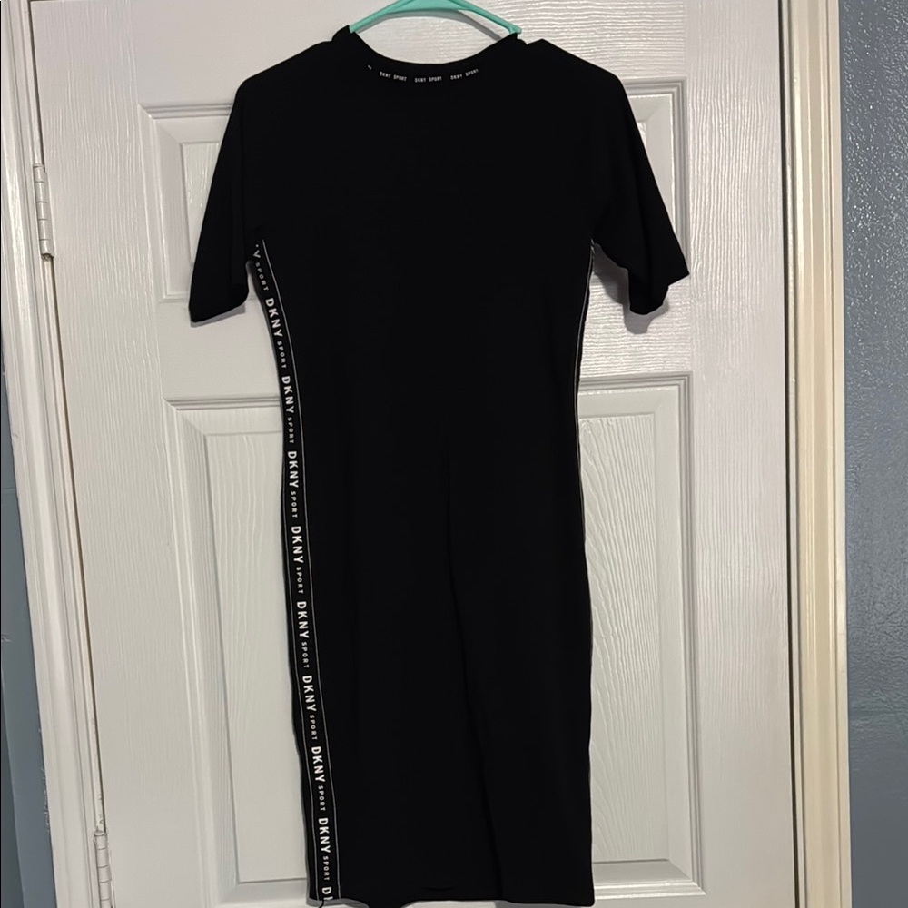 DKNY Black Short Sleeve Dress